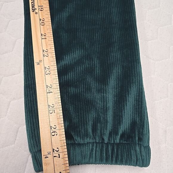 Lou & Grey Ribbed Velour 2-Piece Sweatshirt & Jogger Sz S PLUSH Loungewear Green - Picture 11 of 13